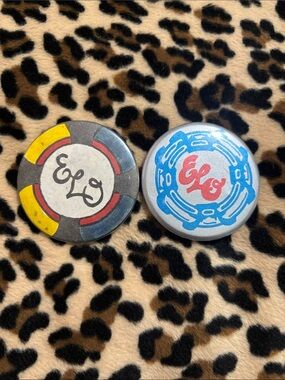 ELO ELECTRIC LIGHT ORCHESTRA 🎸 Vintage Pinback Buttons Pop Art UK Rock